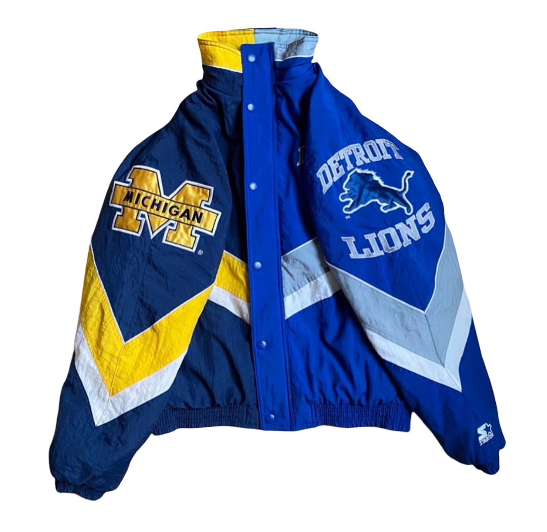 Detroit Lions/Michigan Wolverines Hometown Hero Jacket v1