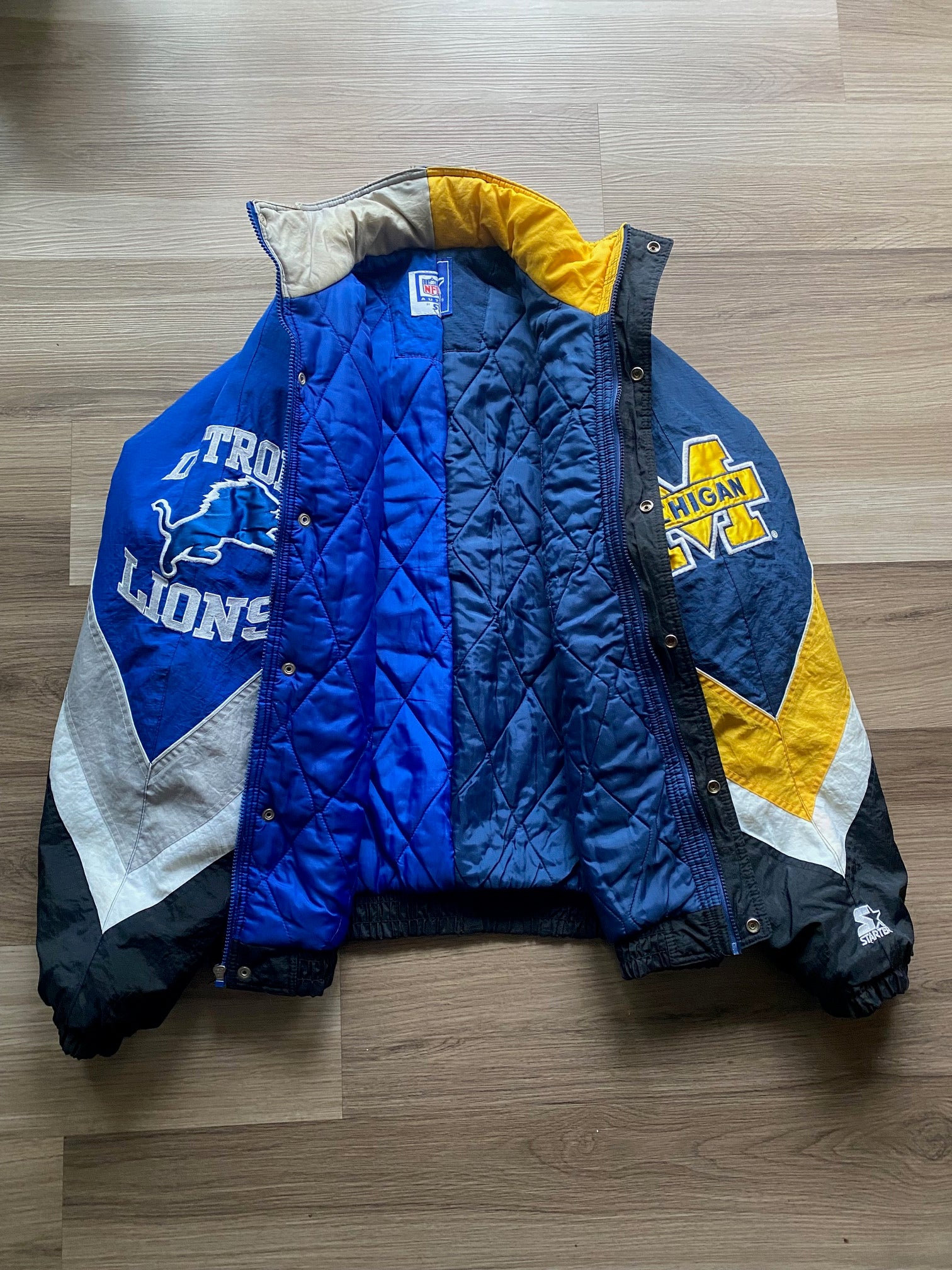 Detroit Lions/Michigan Wolverines Hometown Hero Jacket v1