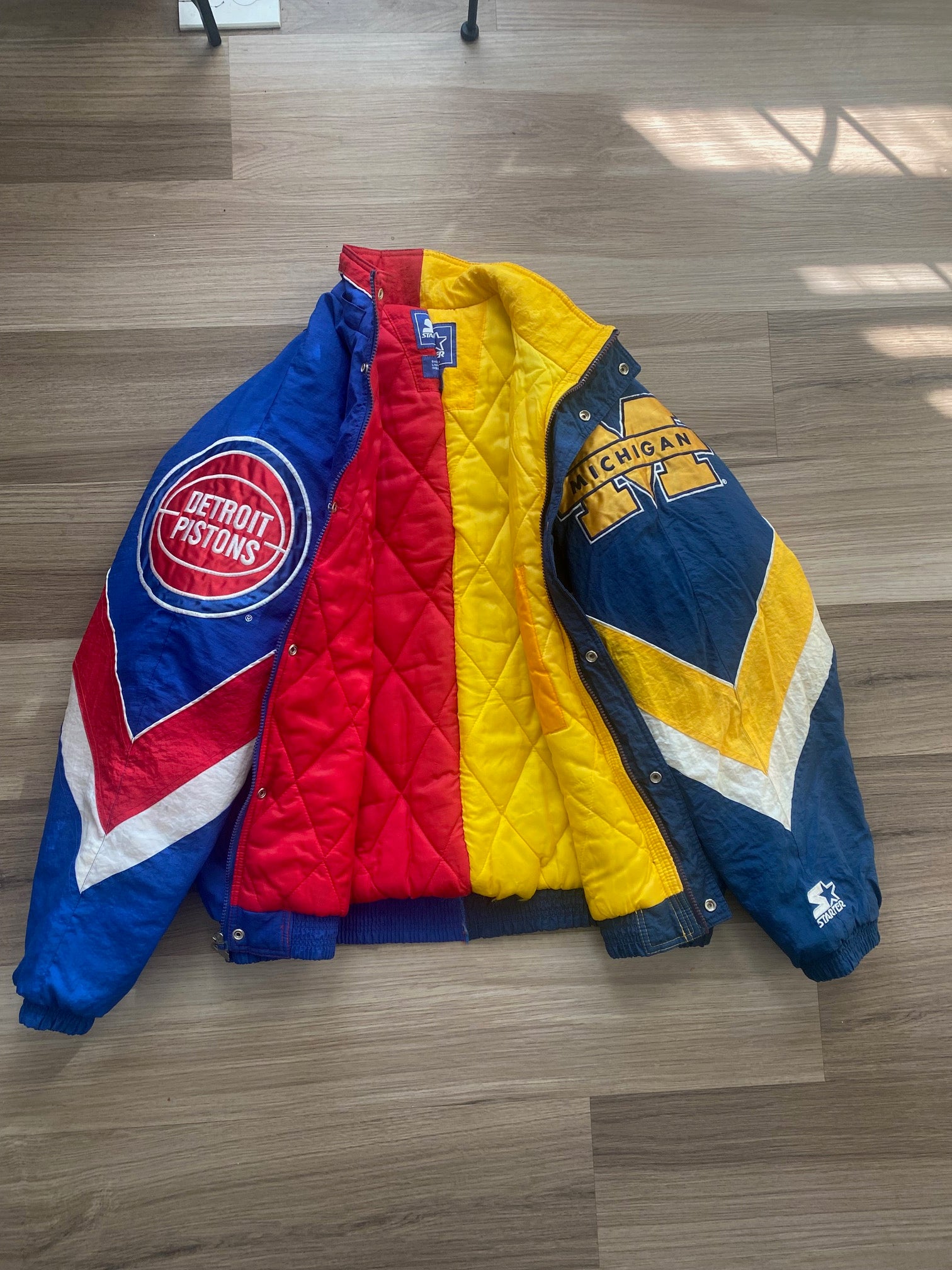 Michigan Wolverines/Detroit Pistons Hometown Hero Jacket v1